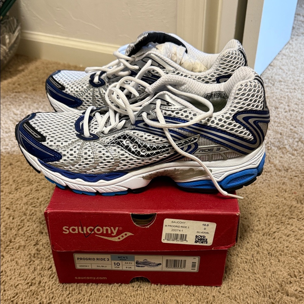 Saucony ProGrid Ride 2 Athletic Shoes - White and Blue men’s